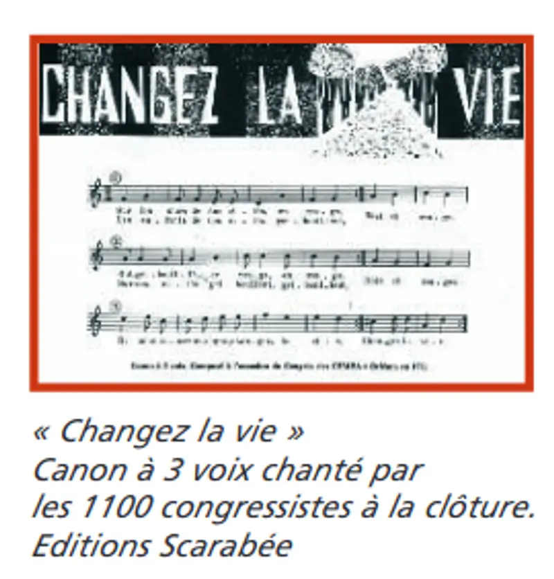 Chanter en clôture du Congrès 