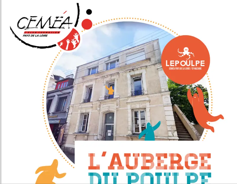 Auberge gérée par les Ceméa PDLL, accueillant des groupes, des individuels ou des familles à St Nazaire