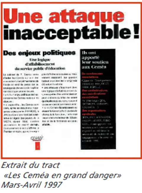 Les Ceméa ont été mis en difficultés par le gouvernement en place