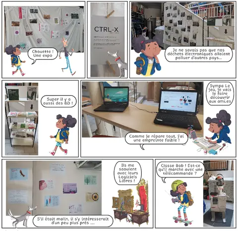 BD qui reprend l'ensemble des propositions de l'axe Communs Numériques Libres et Éthiques lors de la semaine de sensibilisation à l'impact du numérique sur l'environnement de mars 2026